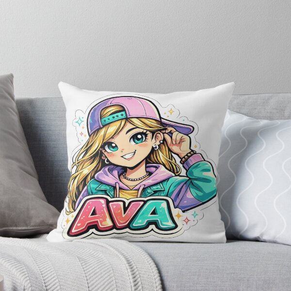 Item preview, Ava – Cute Anime Girl Name designed and sold by AlexLineArt.