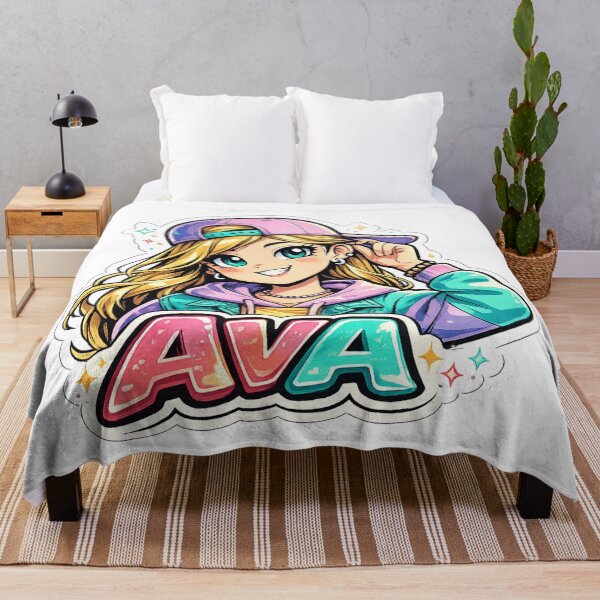 Item preview, Ava – Cute Anime Girl Name designed and sold by AlexLineArt.