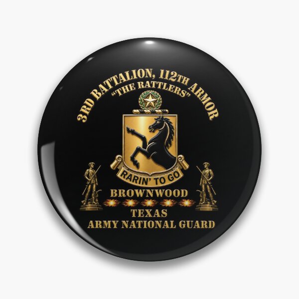 Item preview, Army - DUI - 3rd Bn, 112th Armor Regiment - The Rattlers - Brownwood - TXARNG w Minutemen - 3D X 300 designed and sold by Military Insignia Products.