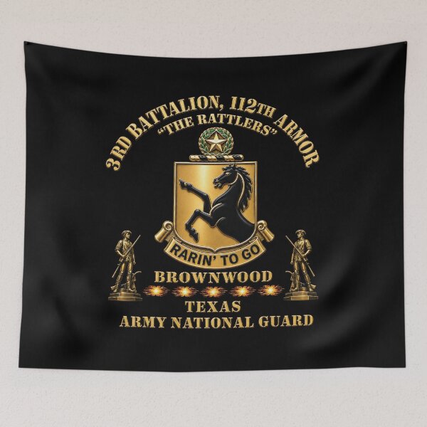Item preview, Army - DUI - 3rd Bn, 112th Armor Regiment - The Rattlers - Brownwood - TXARNG w Minutemen - 3D X 300 designed and sold by Military Insignia Products.