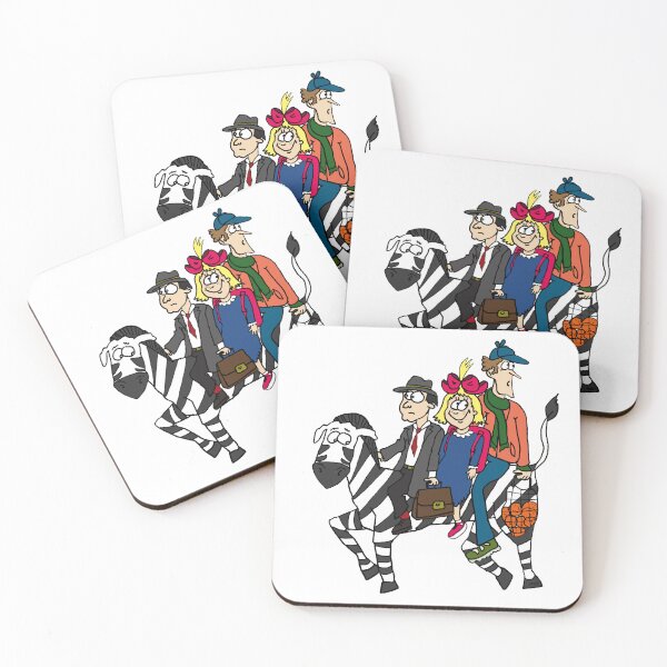 Item preview, Strange Bedfellows Zebra Sticker | Funny Mixed Bag Commuter Chaos Cartoon designed and sold by MyxaART.