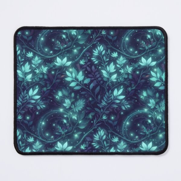 Item preview, Pattern of ethereal, luminous leaves: magical deep forest designed and sold by Azurart2.