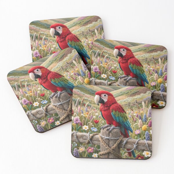 Item preview, Yarn Macaw Sits on a Fence Post designed and sold by Tridentulus.