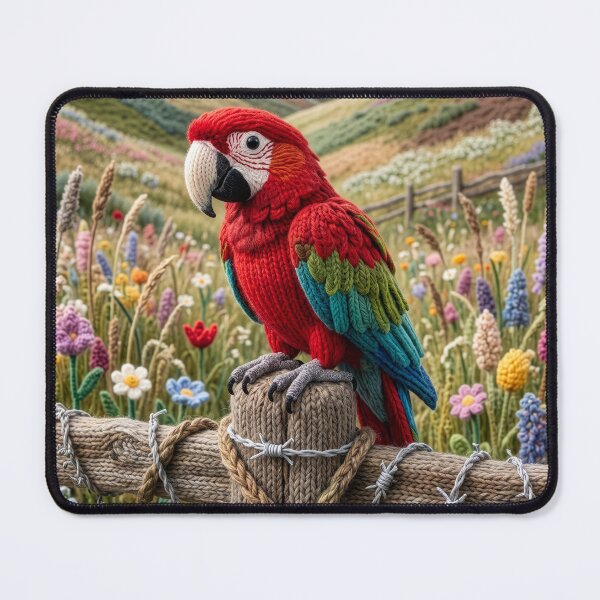 Item preview, Yarn Macaw Sits on a Fence Post designed and sold by Tridentulus.
