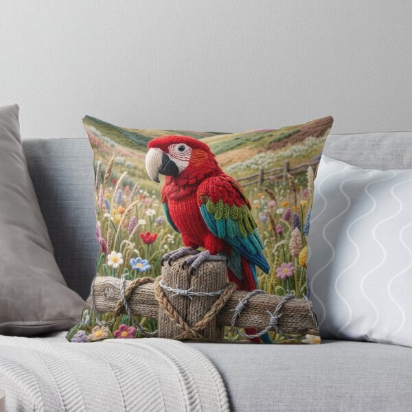 Item preview, Yarn Macaw Sits on a Fence Post designed and sold by Tridentulus.