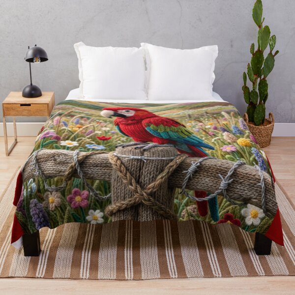 Item preview, Yarn Macaw Sits on a Fence Post designed and sold by Tridentulus.