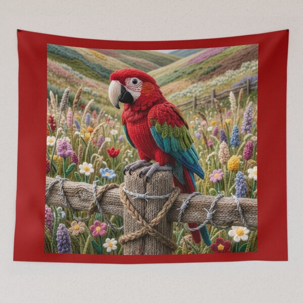 Item preview, Yarn Macaw Sits on a Fence Post designed and sold by Tridentulus.