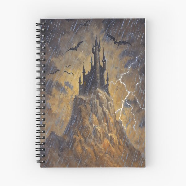 Item preview, Draculas Castle Gothic Vampire Mountain Lightning Storm Art designed and sold by DarkHolyQueen.