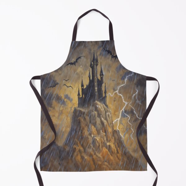 Item preview, Draculas Castle Gothic Vampire Mountain Lightning Storm Art designed and sold by DarkHolyQueen.