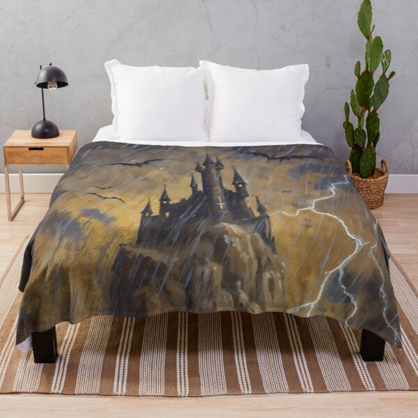 Item preview, Draculas Castle Gothic Vampire Mountain Lightning Storm Art designed and sold by DarkHolyQueen.