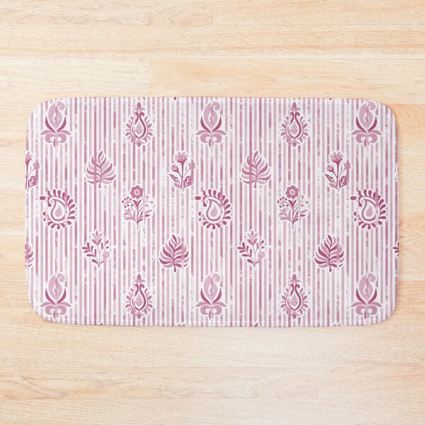 Item preview, Candy Stripe Garden - Dull Dusty Rose designed and sold by Fabricatemyart.