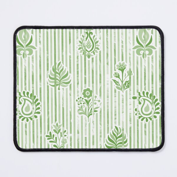 Item preview, Candy Stripe Garden - Dull Mossy Olive designed and sold by Fabricatemyart.