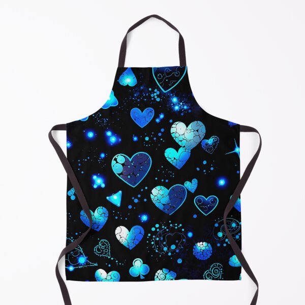 Item preview, Blue Neon Hearts Pattern – Glowing Romantic Digital Art for Apparel & Home Decor designed and sold by IMuDesigner.