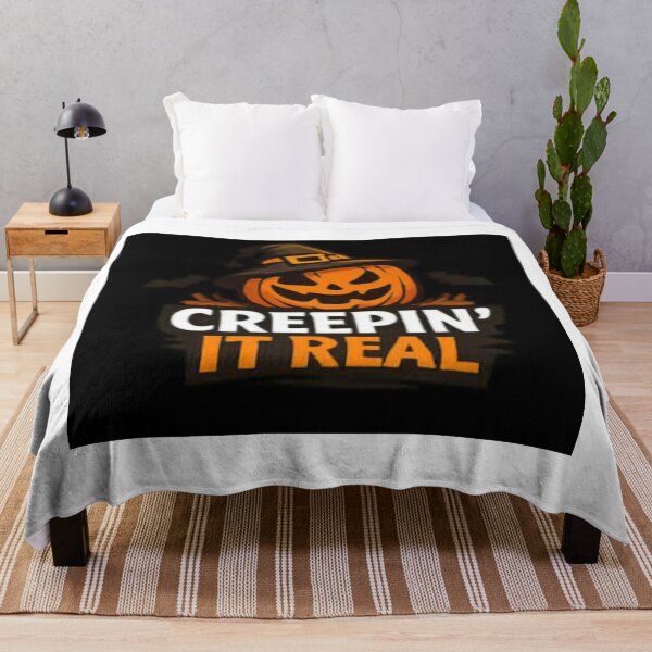 Item preview, Creepin It Real Funny Halloween Pumpkin Design designed and sold by ser-Ile.