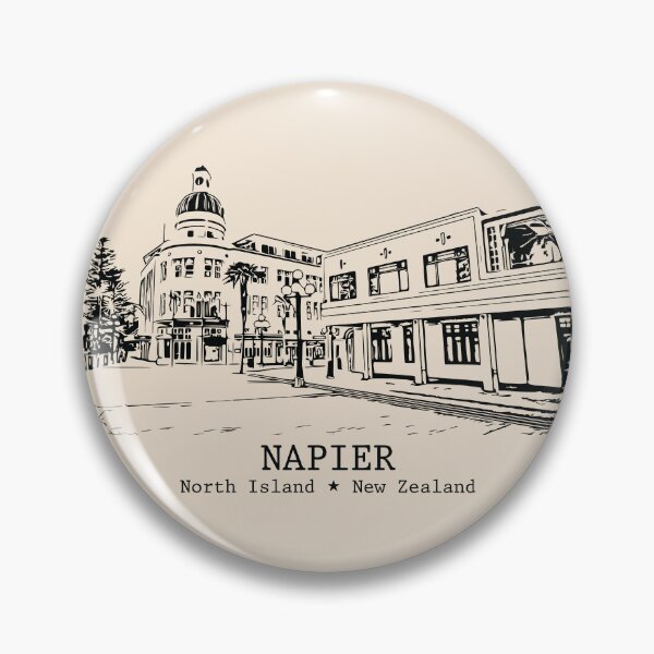Item preview, Napier NZ - Vintage Ink Cityscape designed and sold by Lakeric.