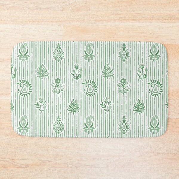 Item preview, Candy Stripe Garden - Dull Pastel Sage designed and sold by Fabricatemyart.
