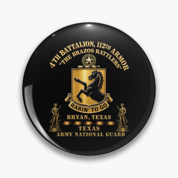Item preview, Army - DUI - 4th Bn, 112th Armor Regiment - The Brazos Rattlers - Bryan, Texas - TXARNG w Minutemen - 3D X 300 designed and sold by Military Insignia Products.