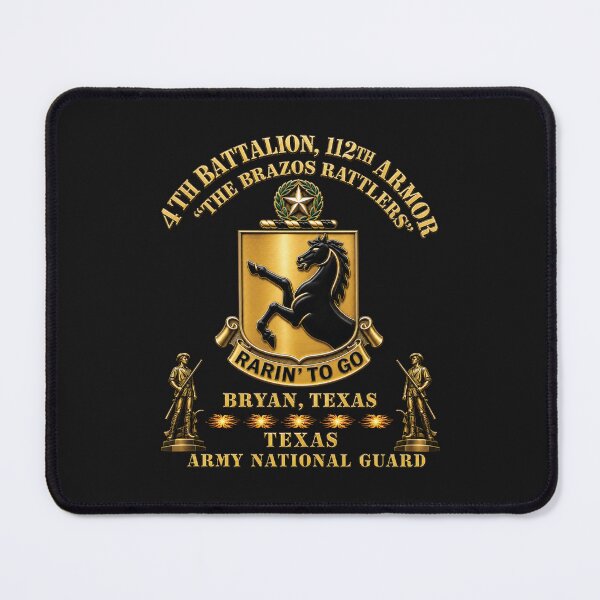 Item preview, Army - DUI - 4th Bn, 112th Armor Regiment - The Brazos Rattlers - Bryan, Texas - TXARNG w Minutemen - 3D X 300 designed and sold by Military Insignia Products.