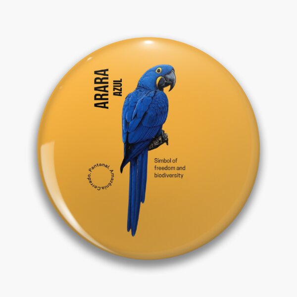Item preview, Blue Macaw Arara Azul Brazilian Rainforest Art designed and sold by M'artes .