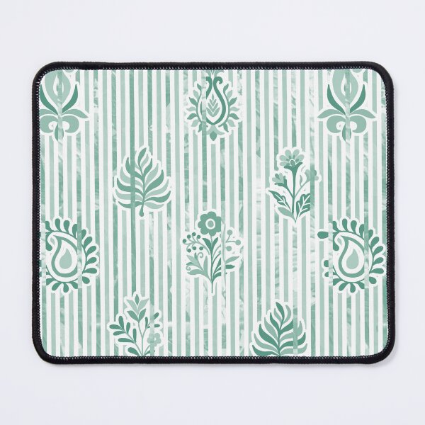 Item preview, Candy Stripe Garden - Dull Teal Mist designed and sold by Fabricatemyart.