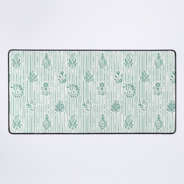 Item preview, Candy Stripe Garden - Dull Teal Mist designed and sold by Fabricatemyart.