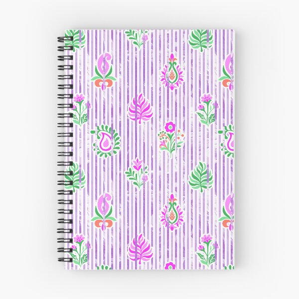 Item preview, Candy Stripe Garden - Lilac Pink Green designed and sold by Fabricatemyart.