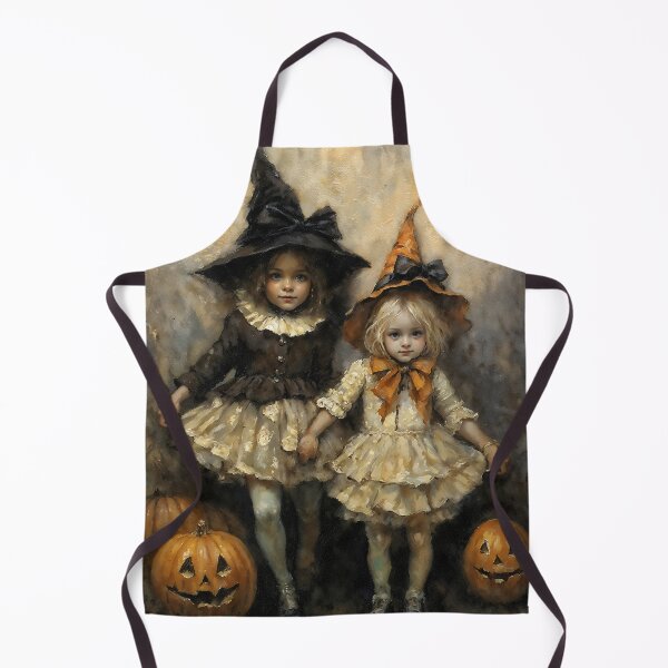 Item preview, Vintage Little Witches Halloween Pumpkin Kids Costume Art designed and sold by DarkHolyQueen.