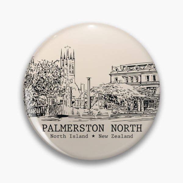 Item preview, Palmerston North NZ - Vintage Ink Cityscape designed and sold by Lakeric.