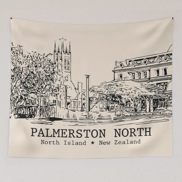 Item preview, Palmerston North NZ - Vintage Ink Cityscape designed and sold by Lakeric.