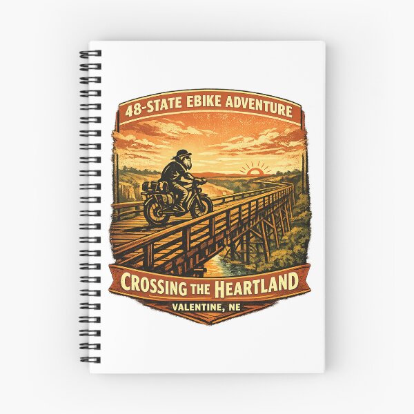 Item preview, Crossing the Heartland – 48‑State Ebike Adventure Valentine NE designed and sold by BankBeaterz.