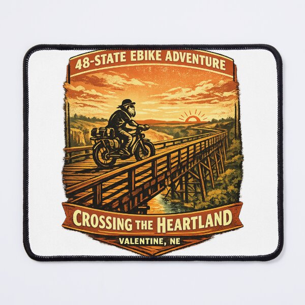 Item preview, Crossing the Heartland – 48‑State Ebike Adventure Valentine NE designed and sold by BankBeaterz.