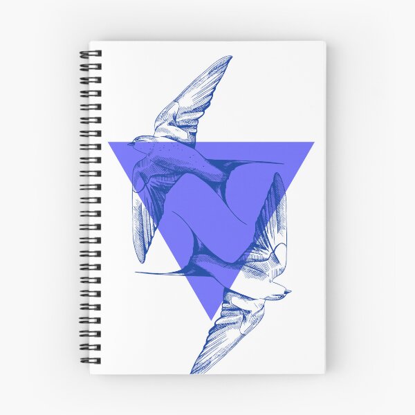 Item preview, Geometric Blue Triangle with Flying Birds designed and sold by Maram-ya.