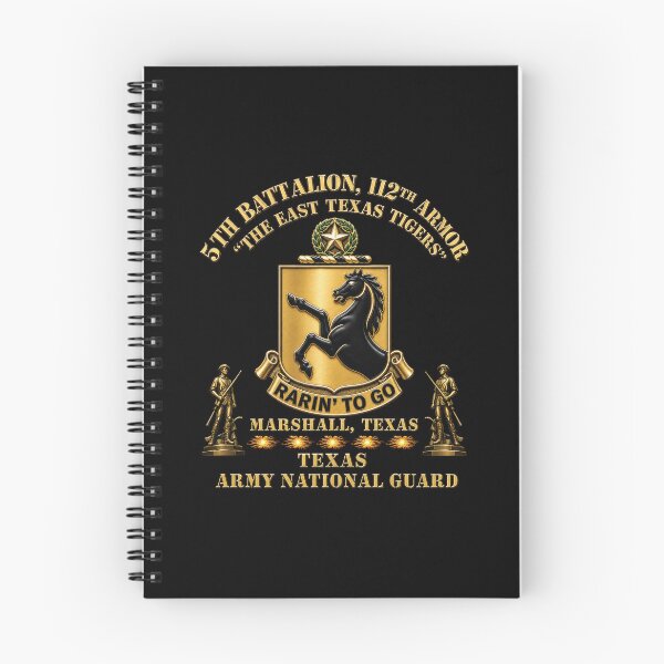 Item preview, Army - DUI - 5th Bn, 112th Armor Regiment - The East Texas Tigers - Marshall, Texas - TXARNG w Minutemen - 3D X 300 designed and sold by Military Insignia Products.
