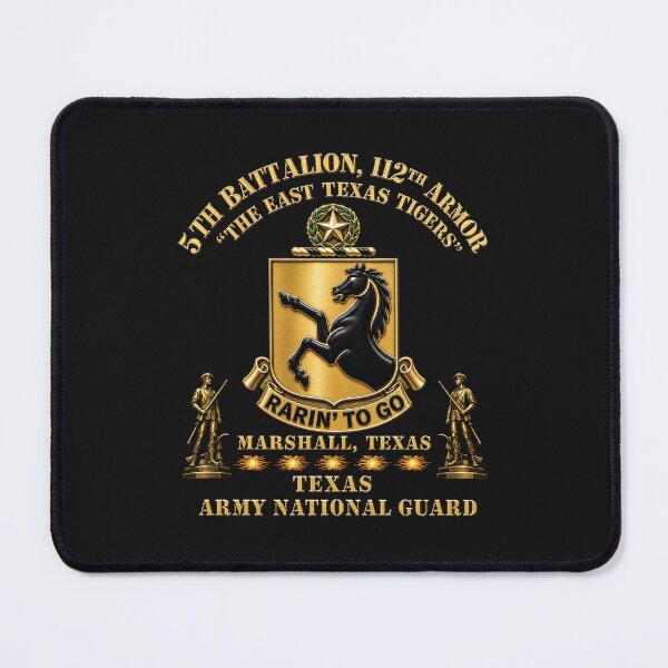 Item preview, Army - DUI - 5th Bn, 112th Armor Regiment - The East Texas Tigers - Marshall, Texas - TXARNG w Minutemen - 3D X 300 designed and sold by Military Insignia Products.