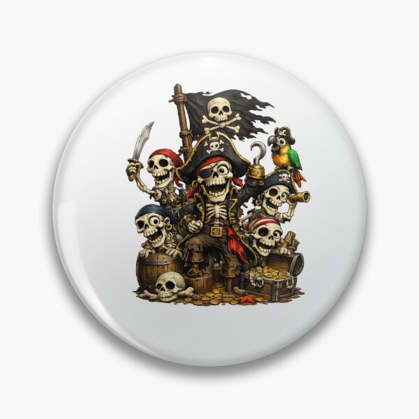 Item preview, Cute Pirate Skeleton Crew – Cartoon Halloween Pirate designed and sold by AlexLineArt.