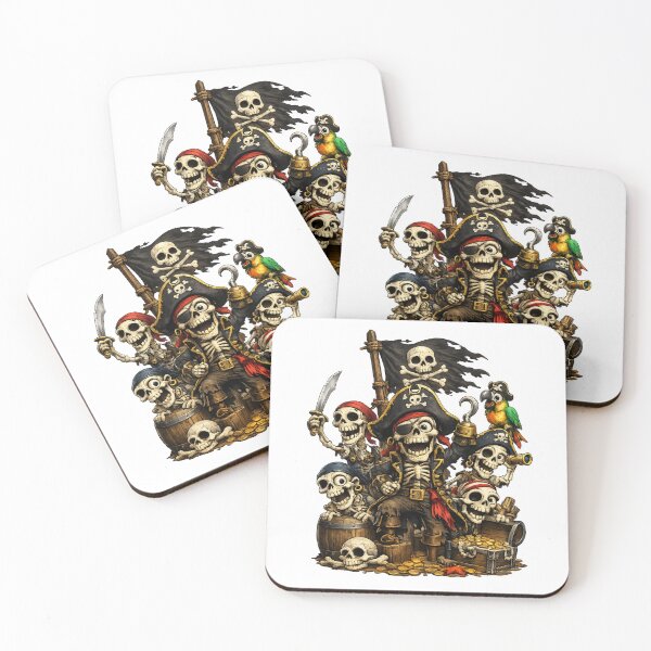Item preview, Cute Pirate Skeleton Crew – Cartoon Halloween Pirate designed and sold by AlexLineArt.