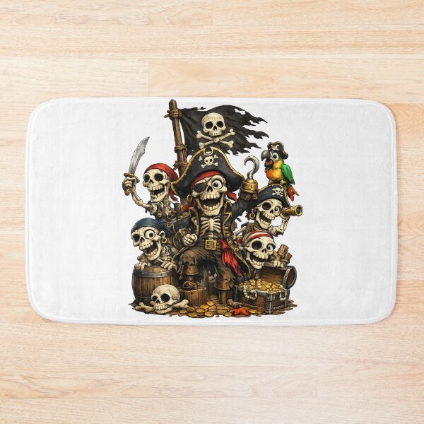 Item preview, Cute Pirate Skeleton Crew – Cartoon Halloween Pirate designed and sold by AlexLineArt.