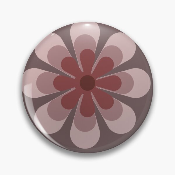 Item preview, Retro 70s Floral Bloom – Mid Century Modern Terracotta Flower designed and sold by Jyoti-Quotes.