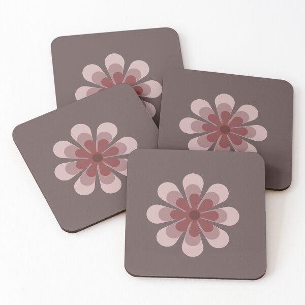 Item preview, Retro 70s Floral Bloom – Mid Century Modern Terracotta Flower designed and sold by ​Jyoti Digital Artist.