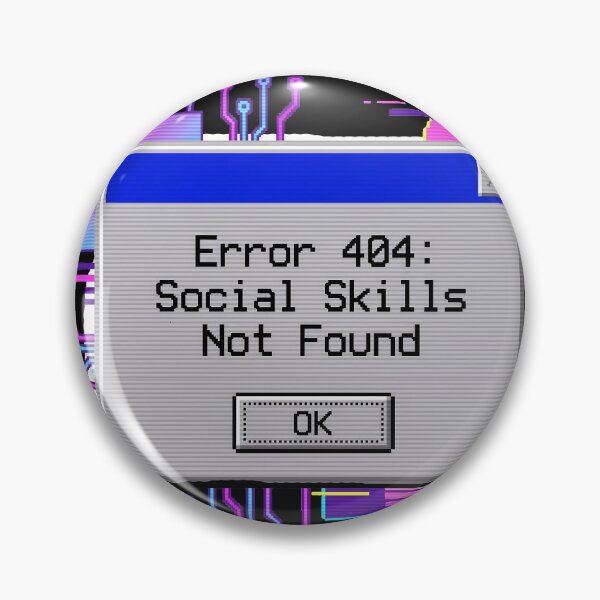 Item preview, Error 404 Social Skills Not Found Retro Pixel Art Introvert Tech designed and sold by WorldShop17.