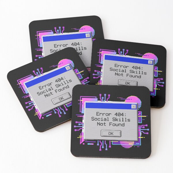 Item preview, Error 404 Social Skills Not Found Retro Pixel Art Introvert Tech designed and sold by WorldShop17.