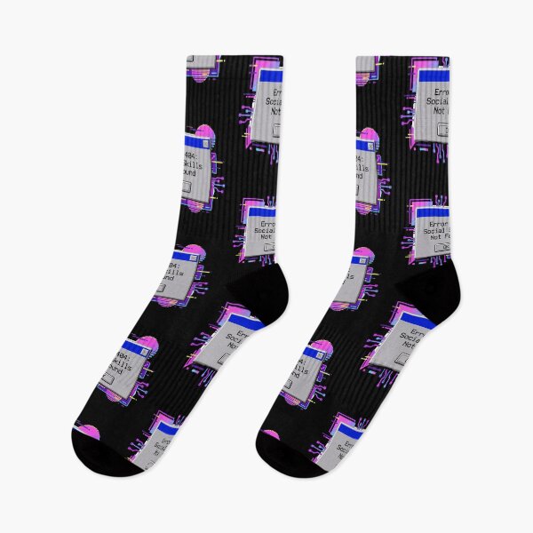 Item preview, Error 404 Social Skills Not Found Retro Pixel Art Introvert Tech designed and sold by WorldShop17.