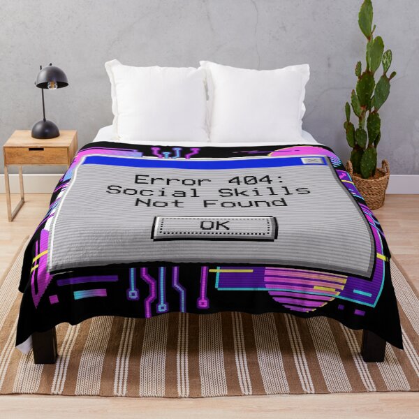 Item preview, Error 404 Social Skills Not Found Retro Pixel Art Introvert Tech designed and sold by WorldShop17.