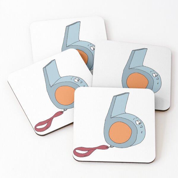 Item preview, Funny Stressed Sports Whistle Sticker | Relatable Anxiety Coach Cartoon designed and sold by MyxaART.