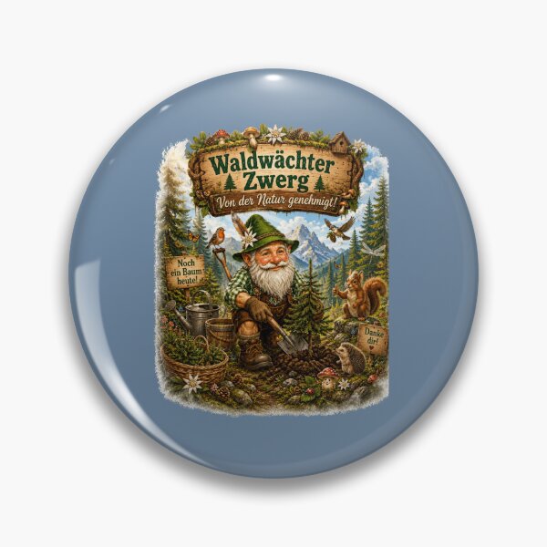 Item preview, Forest Ranger Gnome – Nature Approved Funny Bavarian Forest Design designed and sold by Alpine-Ink.