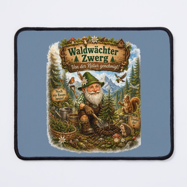 Item preview, Forest Ranger Gnome – Nature Approved Funny Bavarian Forest Design designed and sold by Alpine-Ink.