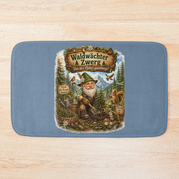 Item preview, Forest Ranger Gnome – Nature Approved Funny Bavarian Forest Design designed and sold by Alpine-Ink.