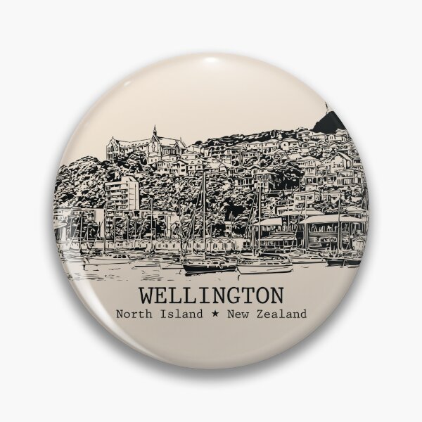 Item preview, Wellington NZ - Vintage Ink Cityscape designed and sold by Lakeric.