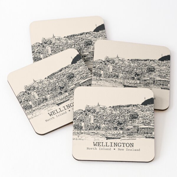 Item preview, Wellington NZ - Vintage Ink Cityscape designed and sold by Lakeric.