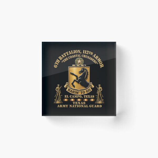 Item preview, Army - DUI - 6th Bn, 112th Armor Regiment - The Coastal Crusaders - El Campo, Texas - TXARNG w Minutemen - 3D X 300 designed and sold by Military Insignia Products.
